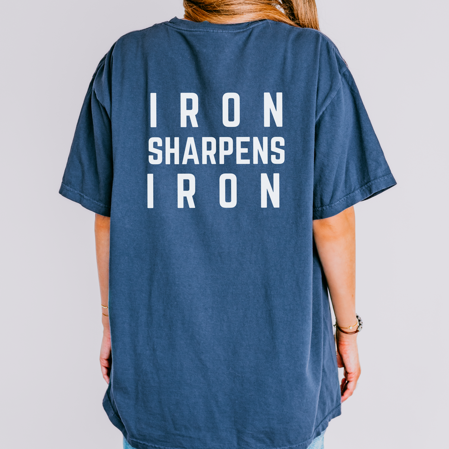 Iron Sharpens Iron Comfort Colors Midnight T-Shirt Back