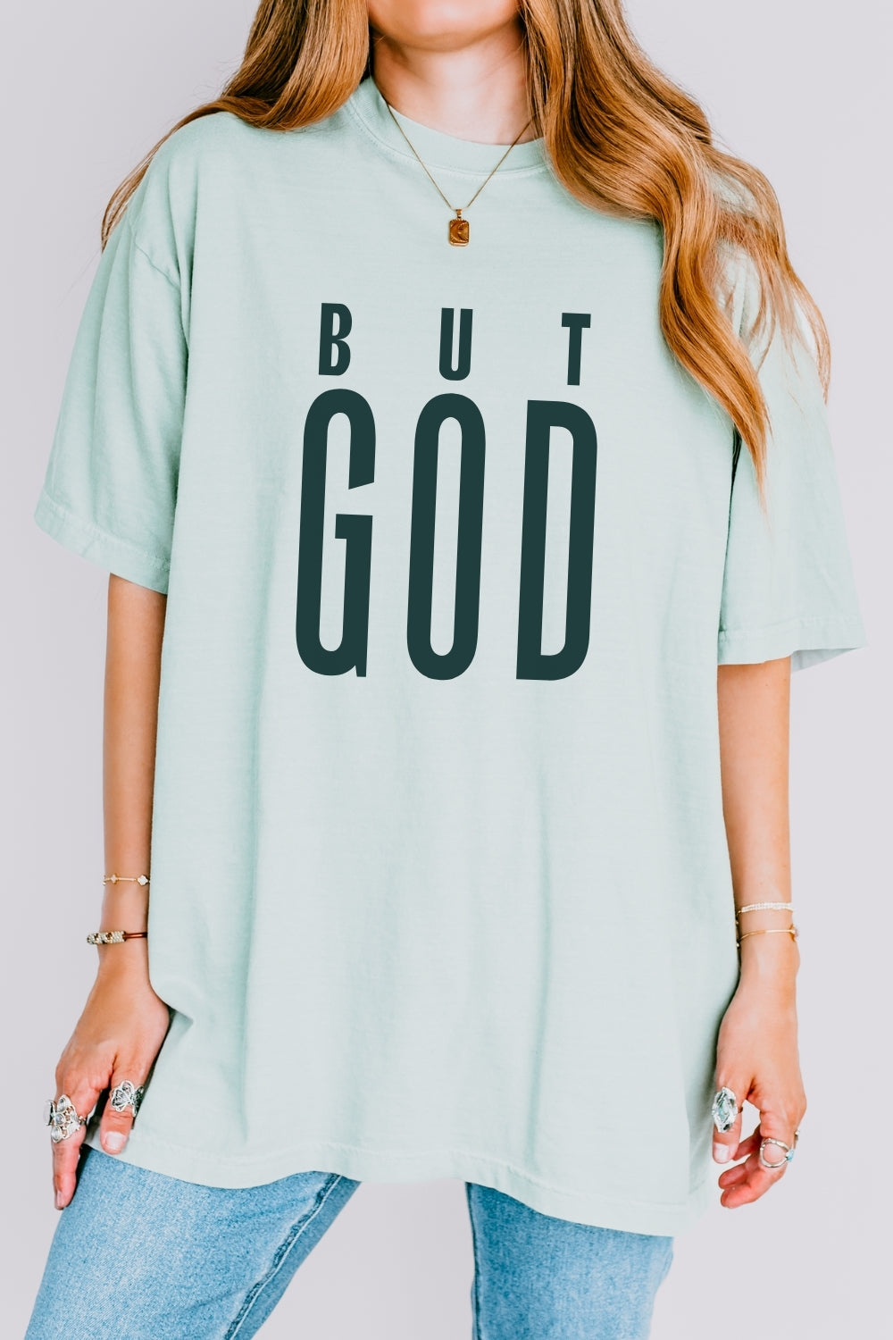 But God Set Me Free - Puff Print- Comfort Colors T-Shirt