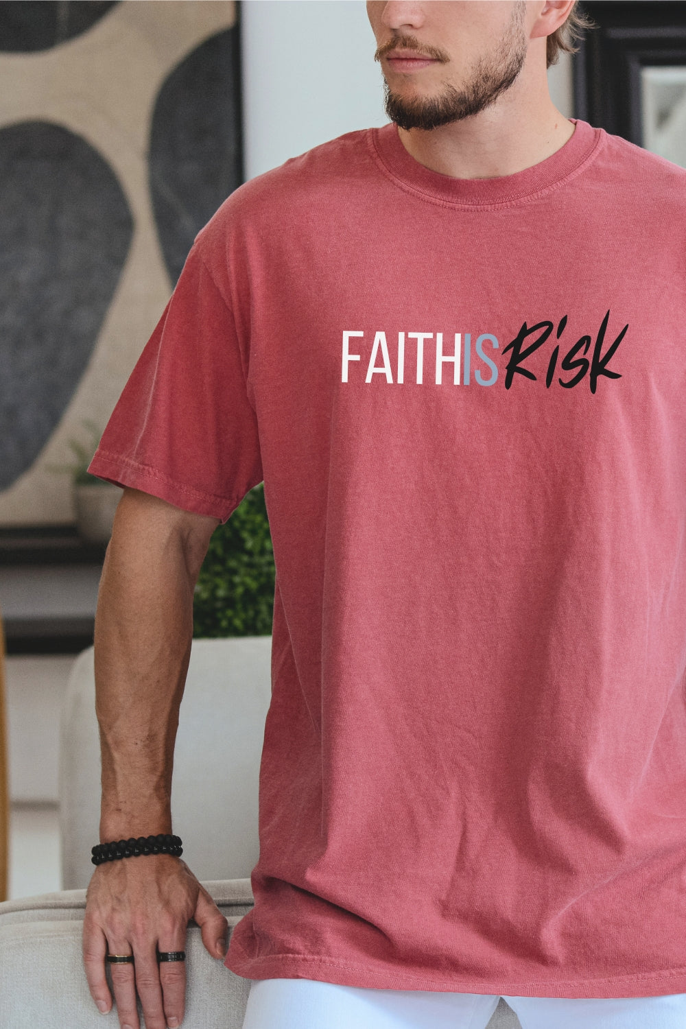 Faith is Risk Comfort Colors T-Shirt Man