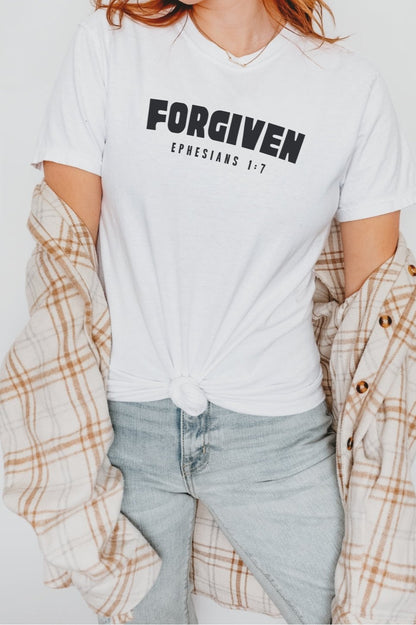 Forgiven Comfort Colors White Woman