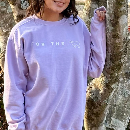 Leaves the 99 For the One Christian Sweatshirt Comfort Colors Orchid