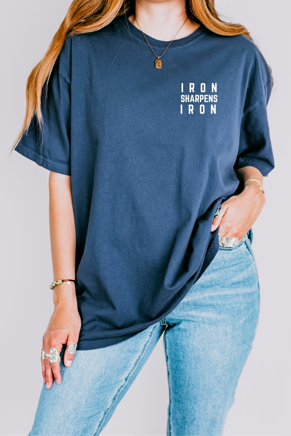 Iron Sharpens Iron Comfort Colors Midnight T-Shirt Front