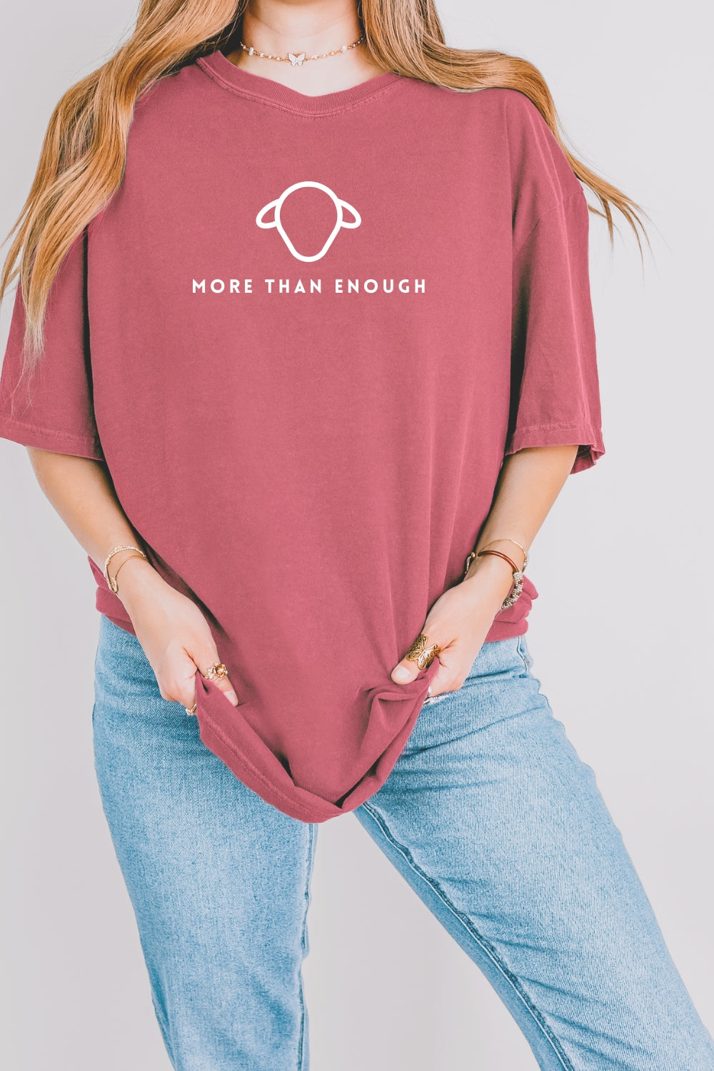 Lamb is More than Enough Comfort Colors Crimson T-Shirt Female