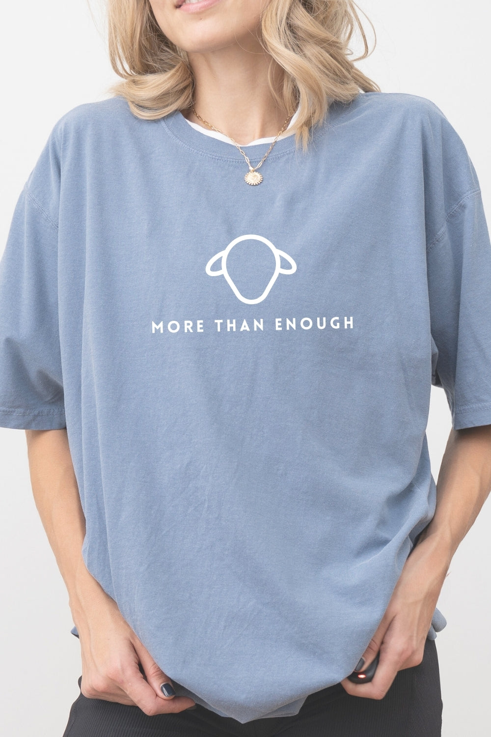Lamb is More than Enough Comfort Colors Blue Jean T-Shirt Female