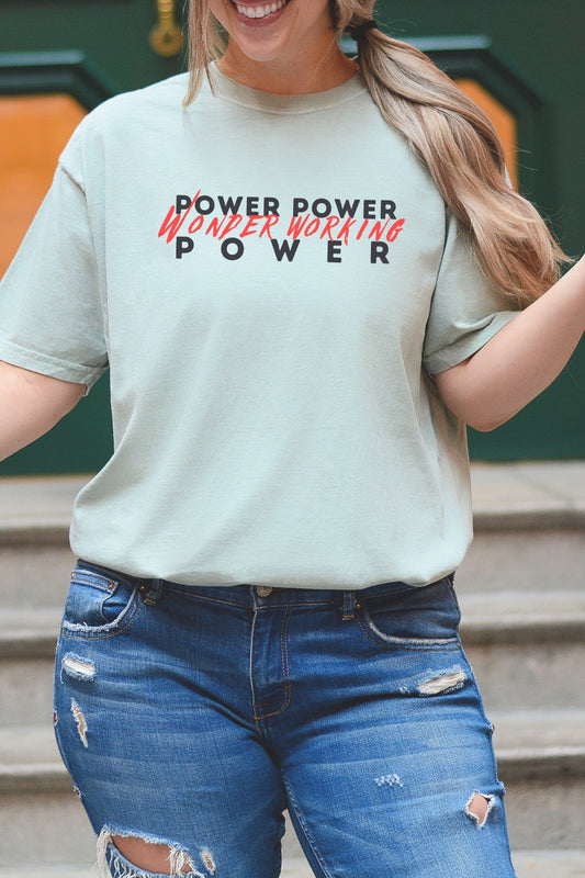 Power Power Wonder Working Power Comfort Colors Bay T-Shirt