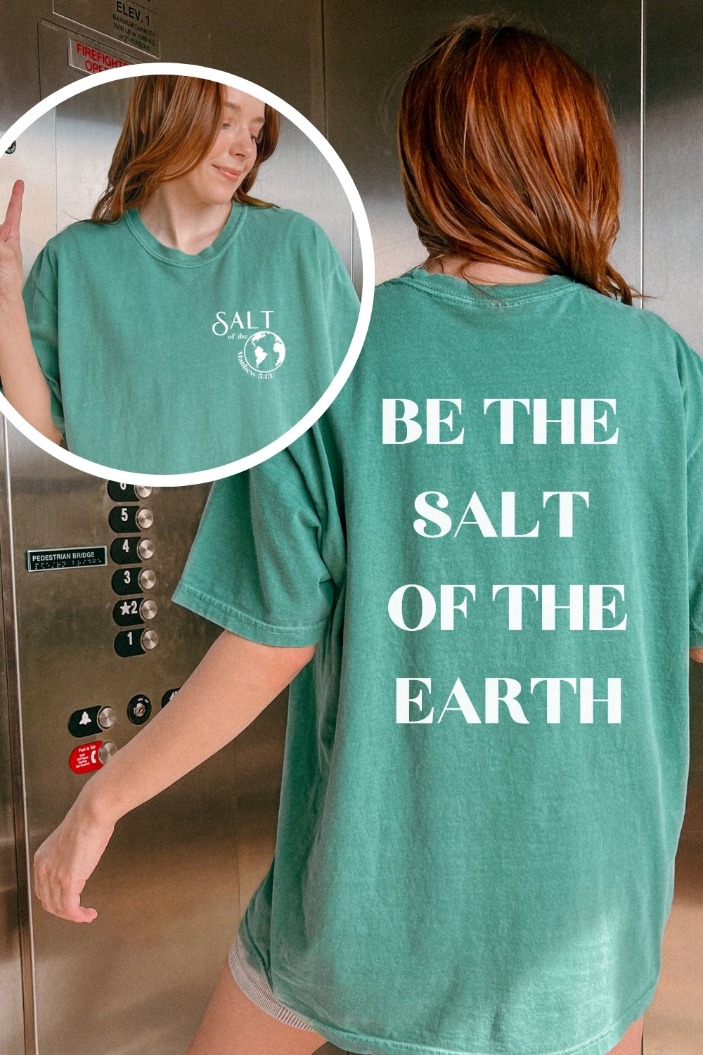 Salt of the Earth Matthew 5:13 Comfort Colors Light Green T-Shirt| Christian Shirt