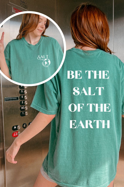 Salt of the Earth Matthew 5:13 Comfort Colors Light Green T-Shirt| Christian Shirt