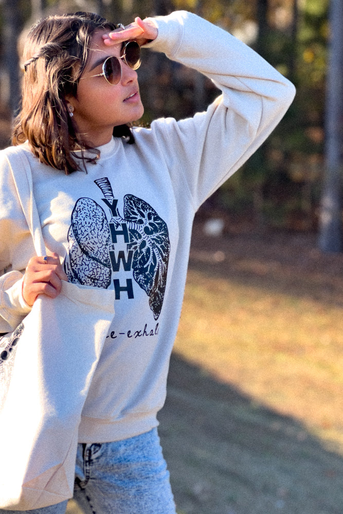 YHWH Inhale Exhale Christian Sweatshirt